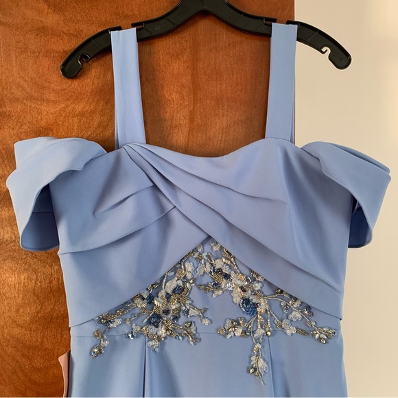 Marchesa Notte blue embroidered dress Marchesa Notte blue embroidered dress